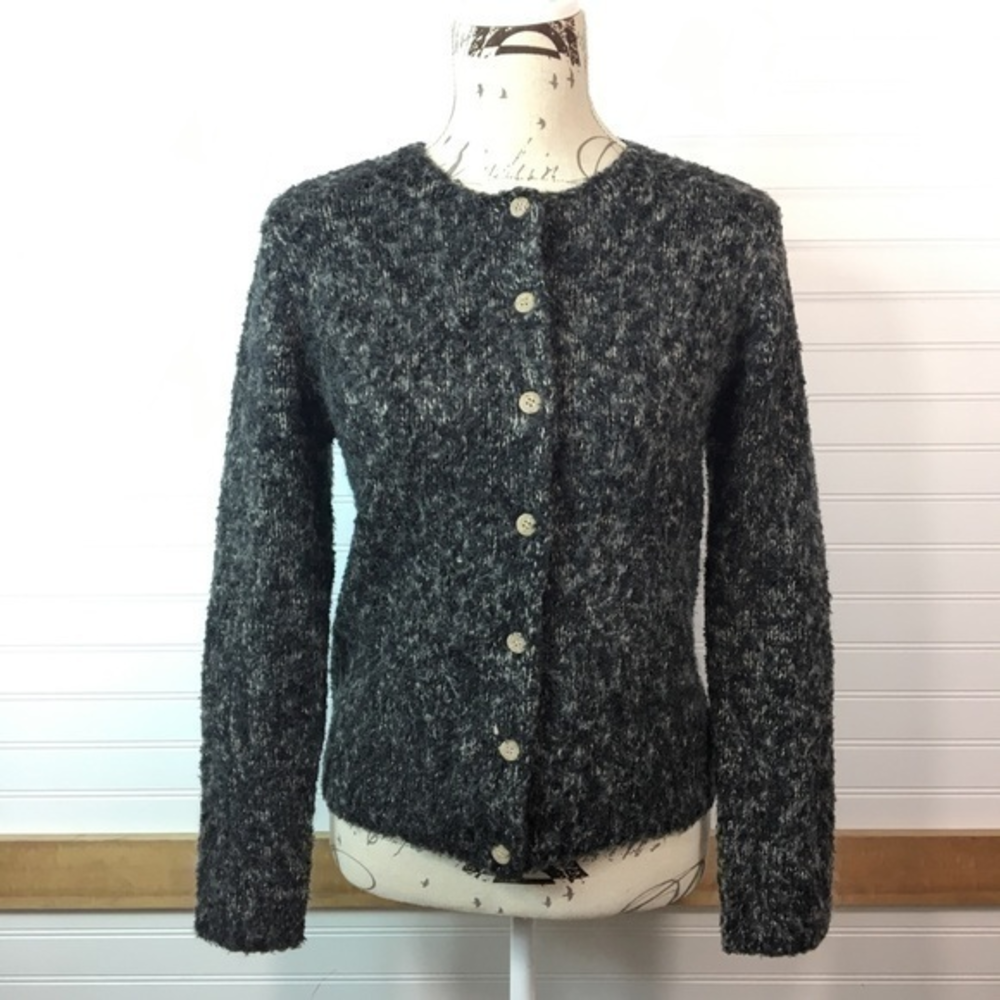 Christopher & Banks Gray Button Up Sweater‎ Size Small C22